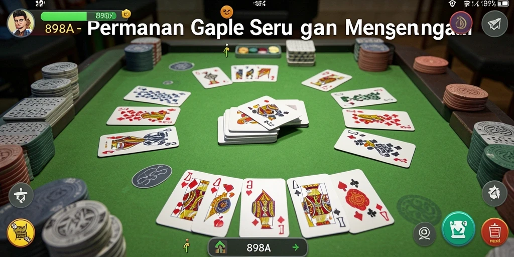 Screenshot gameplay seru permainan Gaple 898A.