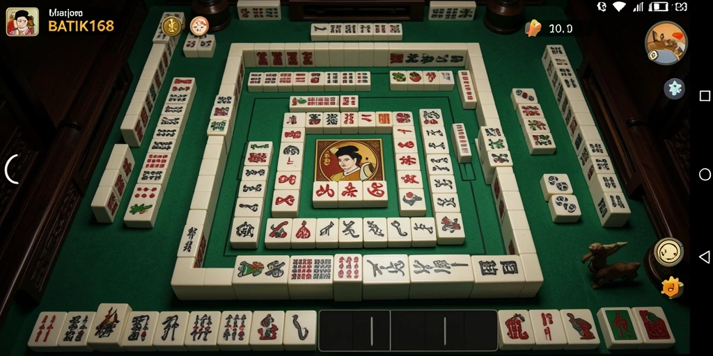 Screenshot gameplay BATIK168 menampilkan momen seru saat menyusun ubin Mahjong.