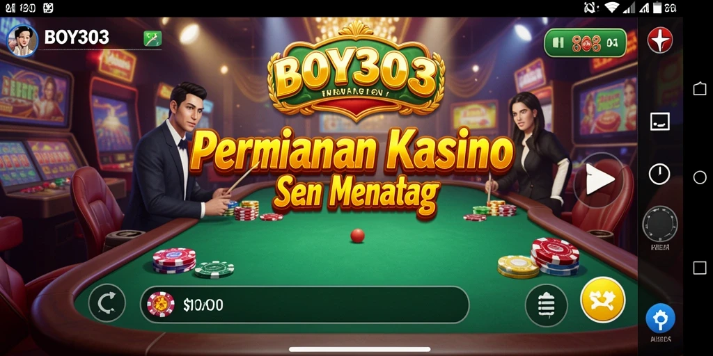 Tampilan gameplay BOY303 yang mendebarkan dan penuh aksi kasino.