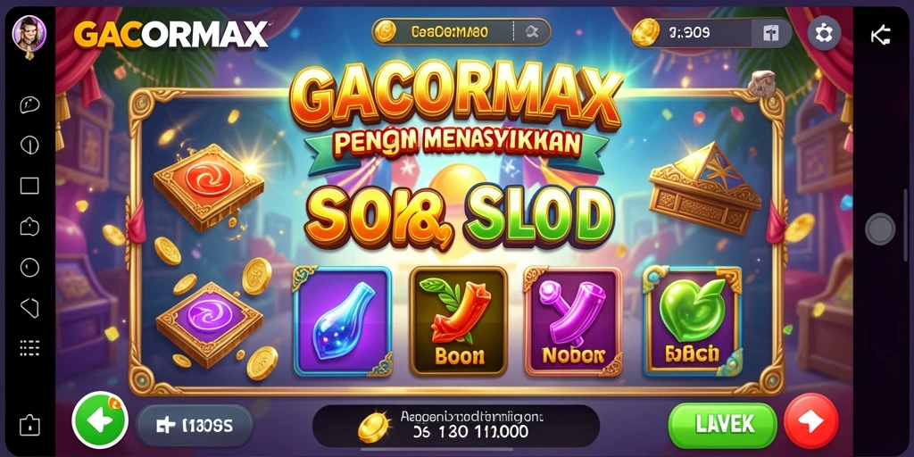Tampilan menarik dari permainan slot GACORMAX