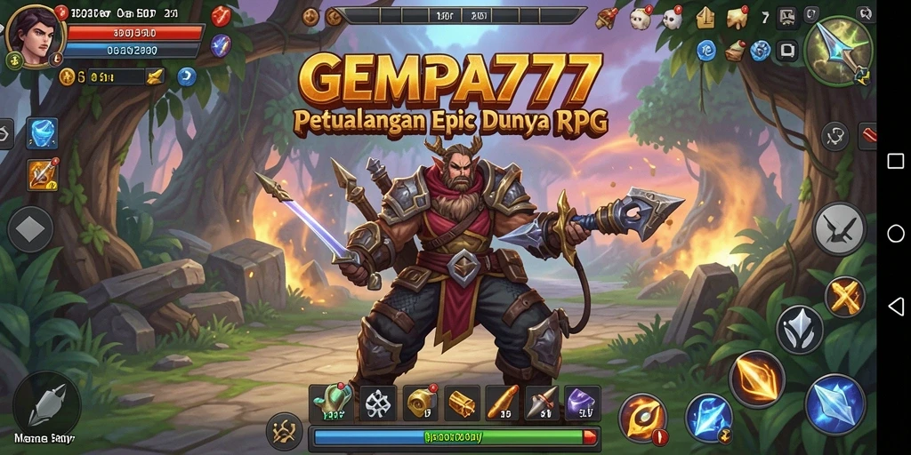 Menampilkan karakter utama dalam pertempuran epik di dunia RPG.