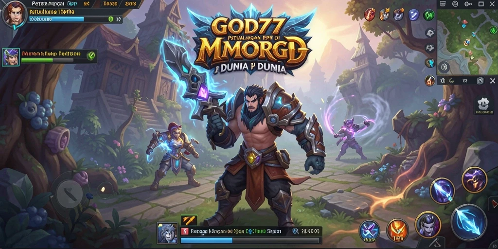 Tampilan gameplay menarik dan seru di dunia MMORPG GOD77.