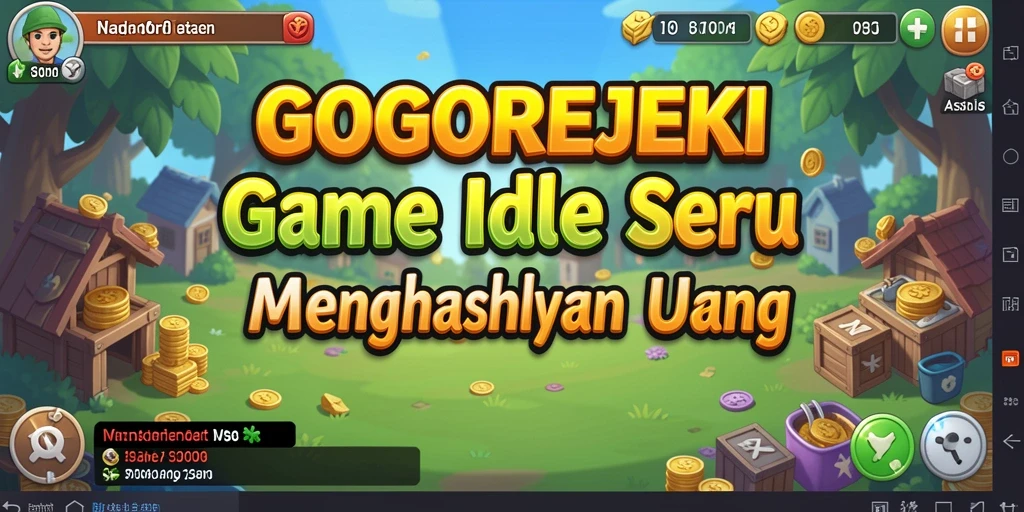 Tangkapan layar GOGOREJEKI menampilkan gameplay santai dan karakter yang lucu.