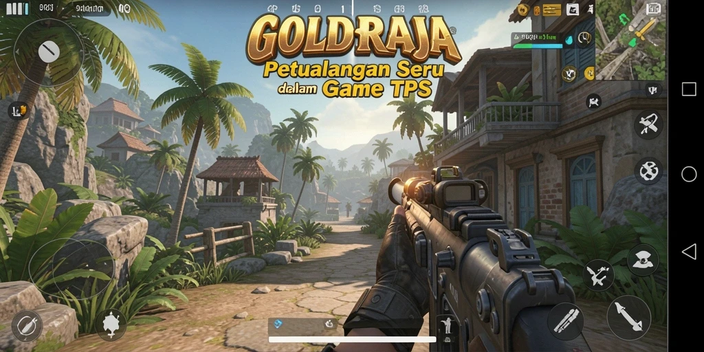 Gameplay seru dalam GOLDRAJA dengan aksi TPS mendebarkan.