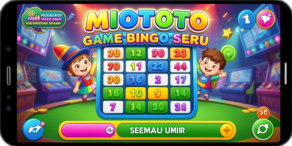 Screenshot dari gameplay MIOTOTO yang menampilkan momen seru Bingo.