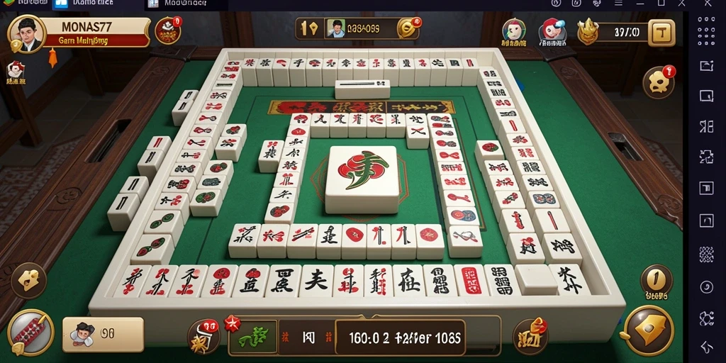 Gameplay MONAS77 dengan tantangan Mahjong yang seru.