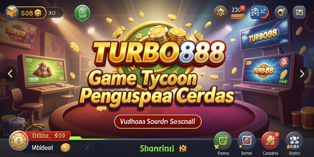 Screenshot gameplay TURBO88 yang menampilkan strategi bisnis dan manajemen.