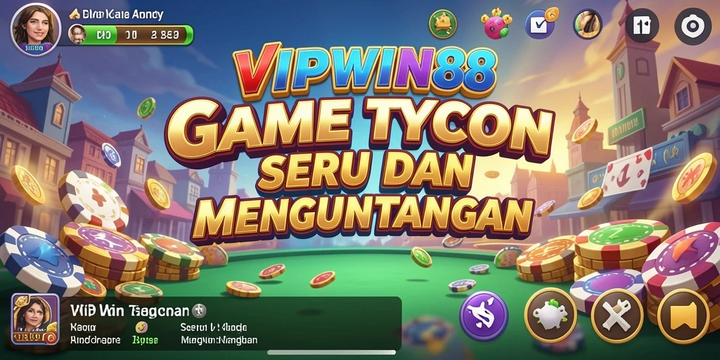 Screenshot gameplay VIPWIN88 dengan tampilan manajemen bisnis yang menarik.